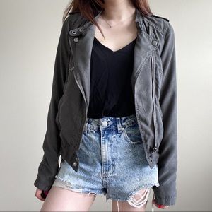 Gray Moto Jacket